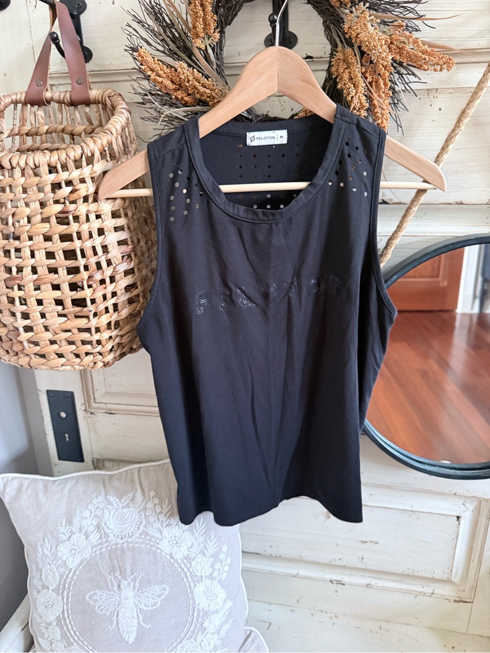 Peloton Black Women's Perforated Workout Tank